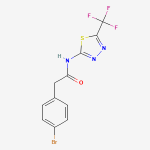 2-(4-bromophenyl)-N-[5-(trifluoromethyl)-1,3,4-thiadiazol-2-yl]acetamide