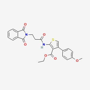 ethyl 2-{[3-(1,3-dioxo-1,3-dihydro-2H-isoindol-2-yl)propanoyl]amino}-4-(4-methoxyphenyl)-3-thiophenecarboxylate