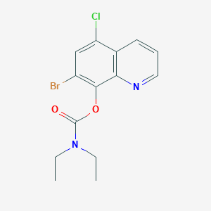 molecular formula C14H14BrClN2O2 B3584883 7-bromo-5-chloro-8-quinolinyl diethylcarbamate 