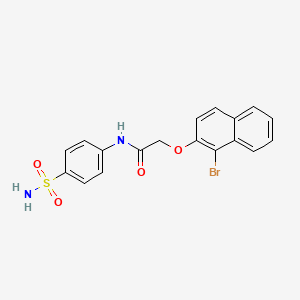 molecular formula C18H15BrN2O4S B3584921 N-[4-(aminosulfonyl)phenyl]-2-[(1-bromo-2-naphthyl)oxy]acetamide 