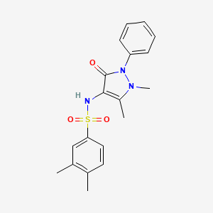 molecular formula C19H21N3O3S B3584938 N-(1,5-dimethyl-3-oxo-2-phenyl-2,3-dihydro-1H-pyrazol-4-yl)-3,4-dimethylbenzenesulfonamide 