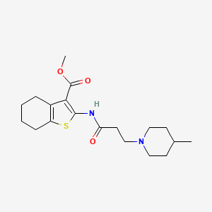 Methyl 2-[3-(4-methylpiperidin-1-yl)propanamido]-4,5,6,7-tetrahydro-1-benzothiophene-3-carboxylate