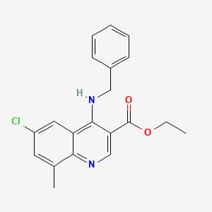 Ethyl 4-(benzylamino)-6-chloro-8-methylquinoline-3-carboxylate