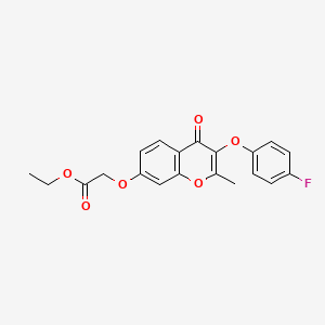 molecular formula C20H17FO6 B3584966 ethyl {[3-(4-fluorophenoxy)-2-methyl-4-oxo-4H-chromen-7-yl]oxy}acetate 