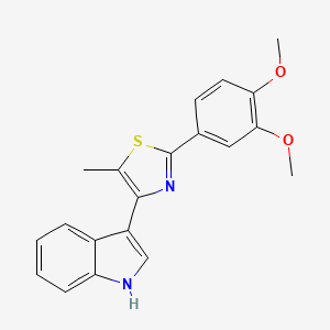 2-(3,4-dimethoxyphenyl)-4-(1H-indol-3-yl)-5-methyl-1,3-thiazole