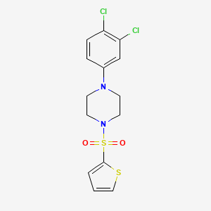 molecular formula C14H14Cl2N2O2S2 B3584994 1-(3,4-dichlorophenyl)-4-(2-thienylsulfonyl)piperazine 