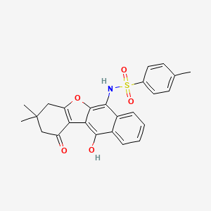 N-(11-hydroxy-3,3-dimethyl-1-oxo-1,2,3,4-tetrahydrobenzo[b]naphtho[2,3-d]furan-6-yl)-4-methylbenzenesulfonamide