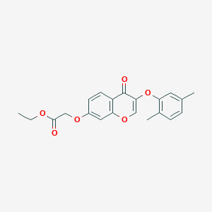 molecular formula C21H20O6 B3585025 ethyl {[3-(2,5-dimethylphenoxy)-4-oxo-4H-chromen-7-yl]oxy}acetate 