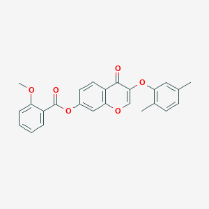 molecular formula C25H20O6 B3585028 3-(2,5-dimethylphenoxy)-4-oxo-4H-chromen-7-yl 2-methoxybenzoate 