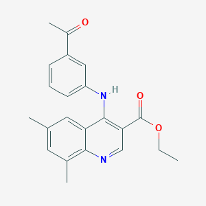 Ethyl 4-[(3-acetylphenyl)amino]-6,8-dimethylquinoline-3-carboxylate