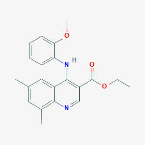 Ethyl 4-[(2-methoxyphenyl)amino]-6,8-dimethylquinoline-3-carboxylate