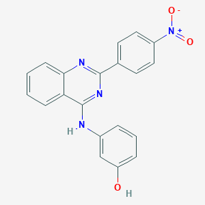 molecular formula C20H14N4O3 B3585098 3-{[2-(4-Nitrophenyl)quinazolin-4-yl]amino}phenol 