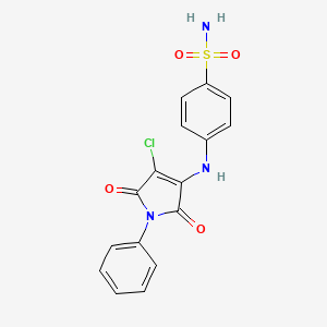 4-[(4-Chloro-2,5-dioxo-1-phenylpyrrol-3-yl)amino]benzenesulfonamide