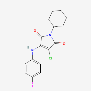 molecular formula C16H16ClIN2O2 B3585129 3-Chloro-1-cyclohexyl-4-(4-iodoanilino)pyrrole-2,5-dione 