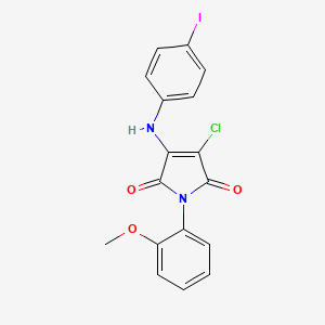 molecular formula C17H12ClIN2O3 B3585134 3-Chloro-4-(4-iodoanilino)-1-(2-methoxyphenyl)pyrrole-2,5-dione 