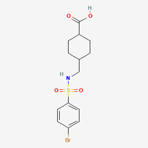 molecular formula C14H18BrNO4S B3585169 4-[(4-BROMOBENZENESULFONAMIDO)METHYL]CYCLOHEXANE-1-CARBOXYLIC ACID 