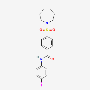 4-(azepan-1-ylsulfonyl)-N-(4-iodophenyl)benzamide