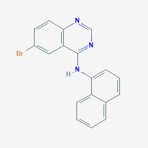 molecular formula C18H12BrN3 B3585190 6-bromo-N-(naphthalen-1-yl)quinazolin-4-amine CAS No. 6155-99-3