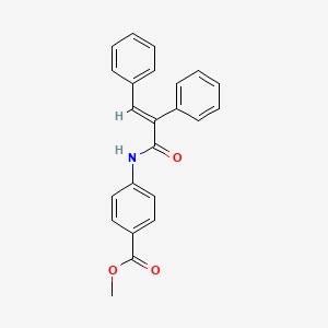 molecular formula C23H19NO3 B3585193 Methyl 4-((2,3-diphenylacryloyl)amino)benzoate 