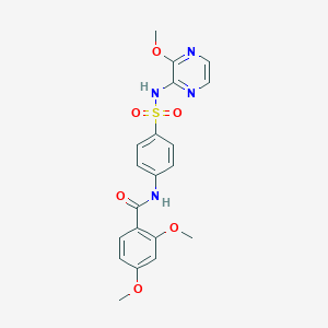 2,4-dimethoxy-N-[4-[(3-methoxypyrazin-2-yl)sulfamoyl]phenyl]benzamide