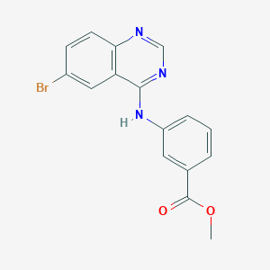 molecular formula C16H12BrN3O2 B3585206 methyl 3-[(6-bromo-4-quinazolinyl)amino]benzoate 