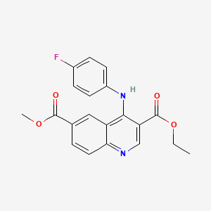 3-ethyl 6-methyl 4-[(4-fluorophenyl)amino]-3,6-quinolinedicarboxylate