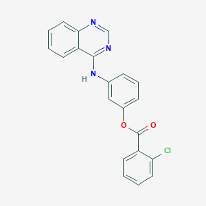 3-(4-quinazolinylamino)phenyl 2-chlorobenzoate