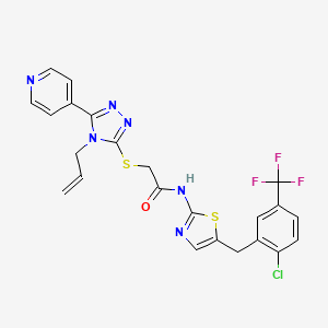 2-{[4-allyl-5-(4-pyridinyl)-4H-1,2,4-triazol-3-yl]thio}-N-{5-[2-chloro-5-(trifluoromethyl)benzyl]-1,3-thiazol-2-yl}acetamide