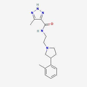 5-methyl-N-{2-[3-(2-methylphenyl)pyrrolidin-1-yl]ethyl}-2H-1,2,3-triazole-4-carboxamide