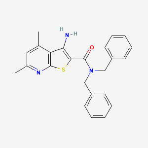 3-amino-N,N-dibenzyl-4,6-dimethylthieno[2,3-b]pyridine-2-carboxamide