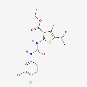 molecular formula C17H16Cl2N2O4S B3585293 ethyl 5-acetyl-2-({[(3,4-dichlorophenyl)amino]carbonyl}amino)-4-methyl-3-thiophenecarboxylate 