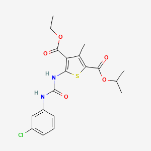 molecular formula C19H21ClN2O5S B3585306 4-ethyl 2-isopropyl 5-({[(3-chlorophenyl)amino]carbonyl}amino)-3-methyl-2,4-thiophenedicarboxylate 