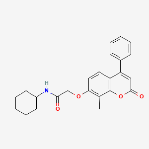 N-cyclohexyl-2-[(8-methyl-2-oxo-4-phenyl-2H-chromen-7-yl)oxy]acetamide