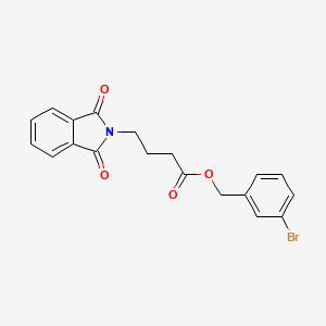 molecular formula C19H16BrNO4 B3585324 3-bromobenzyl 4-(1,3-dioxo-1,3-dihydro-2H-isoindol-2-yl)butanoate 