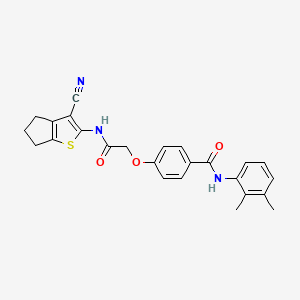 4-[2-[(3-cyano-5,6-dihydro-4H-cyclopenta[b]thiophen-2-yl)amino]-2-oxoethoxy]-N-(2,3-dimethylphenyl)benzamide