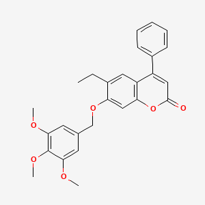 6-ethyl-4-phenyl-7-[(3,4,5-trimethoxybenzyl)oxy]-2H-chromen-2-one