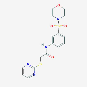 N-(3-morpholin-4-ylsulfonylphenyl)-2-pyrimidin-2-ylsulfanylacetamide