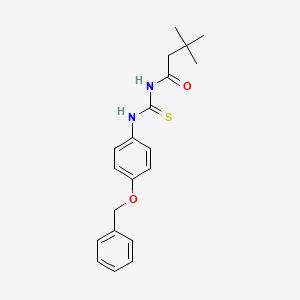 N-({[4-(benzyloxy)phenyl]amino}carbonothioyl)-3,3-dimethylbutanamide