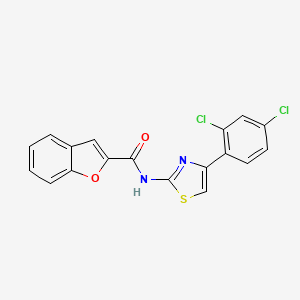 N-[4-(2,4-dichlorophenyl)-1,3-thiazol-2-yl]-1-benzofuran-2-carboxamide