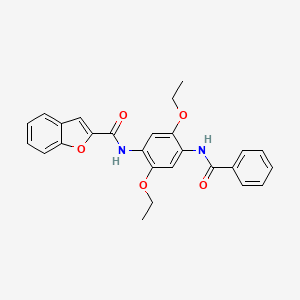 N-[4-(benzoylamino)-2,5-diethoxyphenyl]-1-benzofuran-2-carboxamide