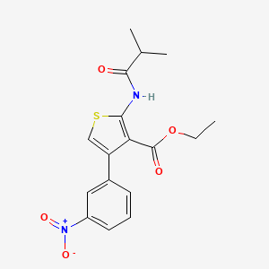 molecular formula C17H18N2O5S B3585450 ethyl 2-(isobutyrylamino)-4-(3-nitrophenyl)-3-thiophenecarboxylate 