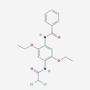 molecular formula C19H20Cl2N2O4 B3585457 N-{4-[(dichloroacetyl)amino]-2,5-diethoxyphenyl}benzamide 