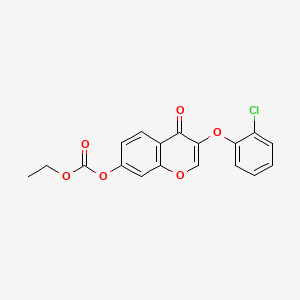 molecular formula C18H13ClO6 B3585476 3-(2-chlorophenoxy)-4-oxo-4H-chromen-7-yl ethyl carbonate 