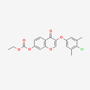 [3-(4-Chloro-3,5-dimethylphenoxy)-4-oxochromen-7-yl] ethyl carbonate