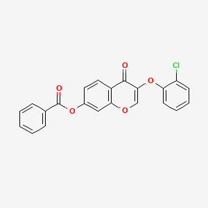 [3-(2-Chlorophenoxy)-4-oxochromen-7-yl] benzoate