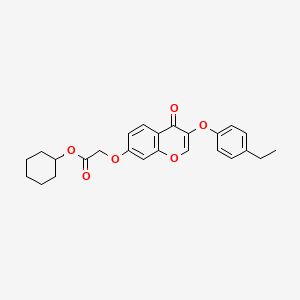 molecular formula C25H26O6 B3585495 cyclohexyl {[3-(4-ethylphenoxy)-4-oxo-4H-chromen-7-yl]oxy}acetate 