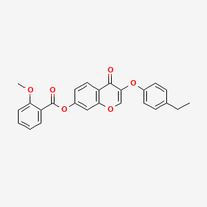 molecular formula C25H20O6 B3585497 [3-(4-Ethylphenoxy)-4-oxochromen-7-yl] 2-methoxybenzoate 