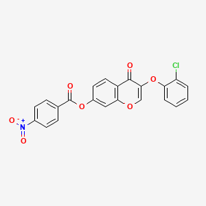 molecular formula C22H12ClNO7 B3585502 [3-(2-Chlorophenoxy)-4-oxochromen-7-yl] 4-nitrobenzoate 