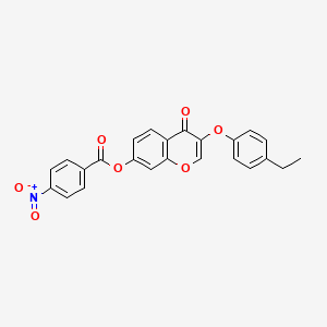 molecular formula C24H17NO7 B3585506 [3-(4-Ethylphenoxy)-4-oxochromen-7-yl] 4-nitrobenzoate 