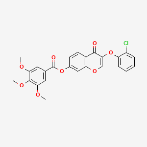 [3-(2-Chlorophenoxy)-4-oxochromen-7-yl] 3,4,5-trimethoxybenzoate